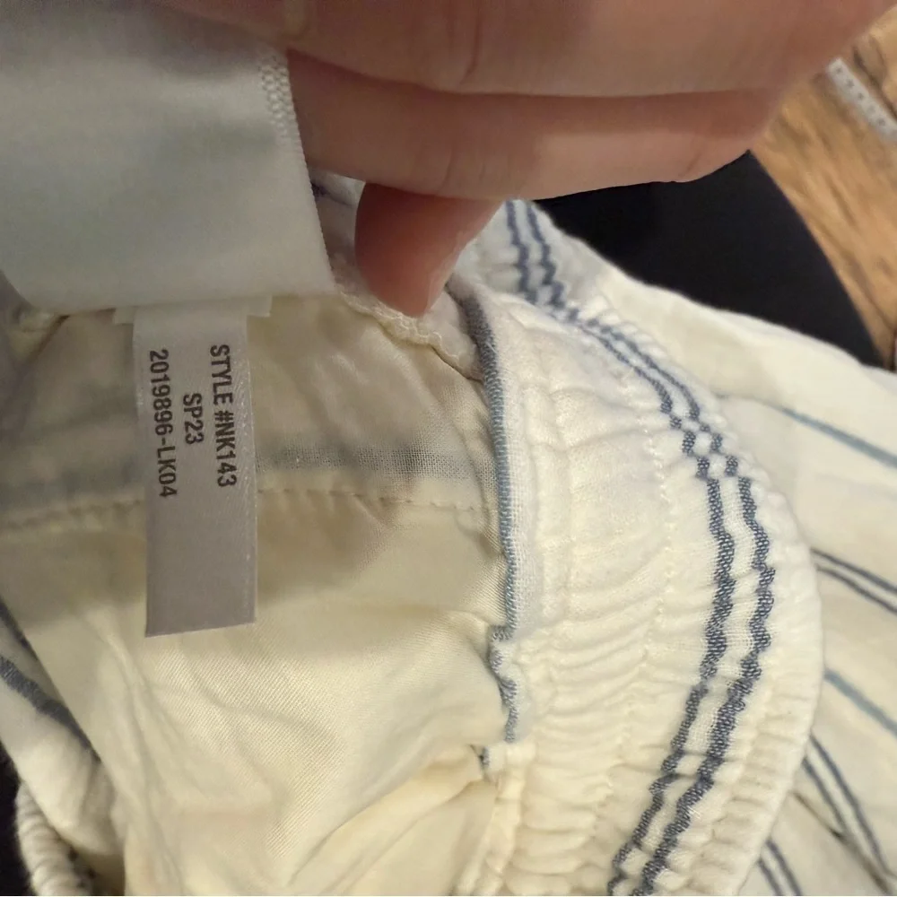 Madewell The Untailored Wide-Leg Crop Pant in Striped Lightspun - Picture 8 of 10